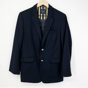 Nautica Boys Blazer 18R Blue Polyester 2 Button Sport Coat Suit Jacket Preppy